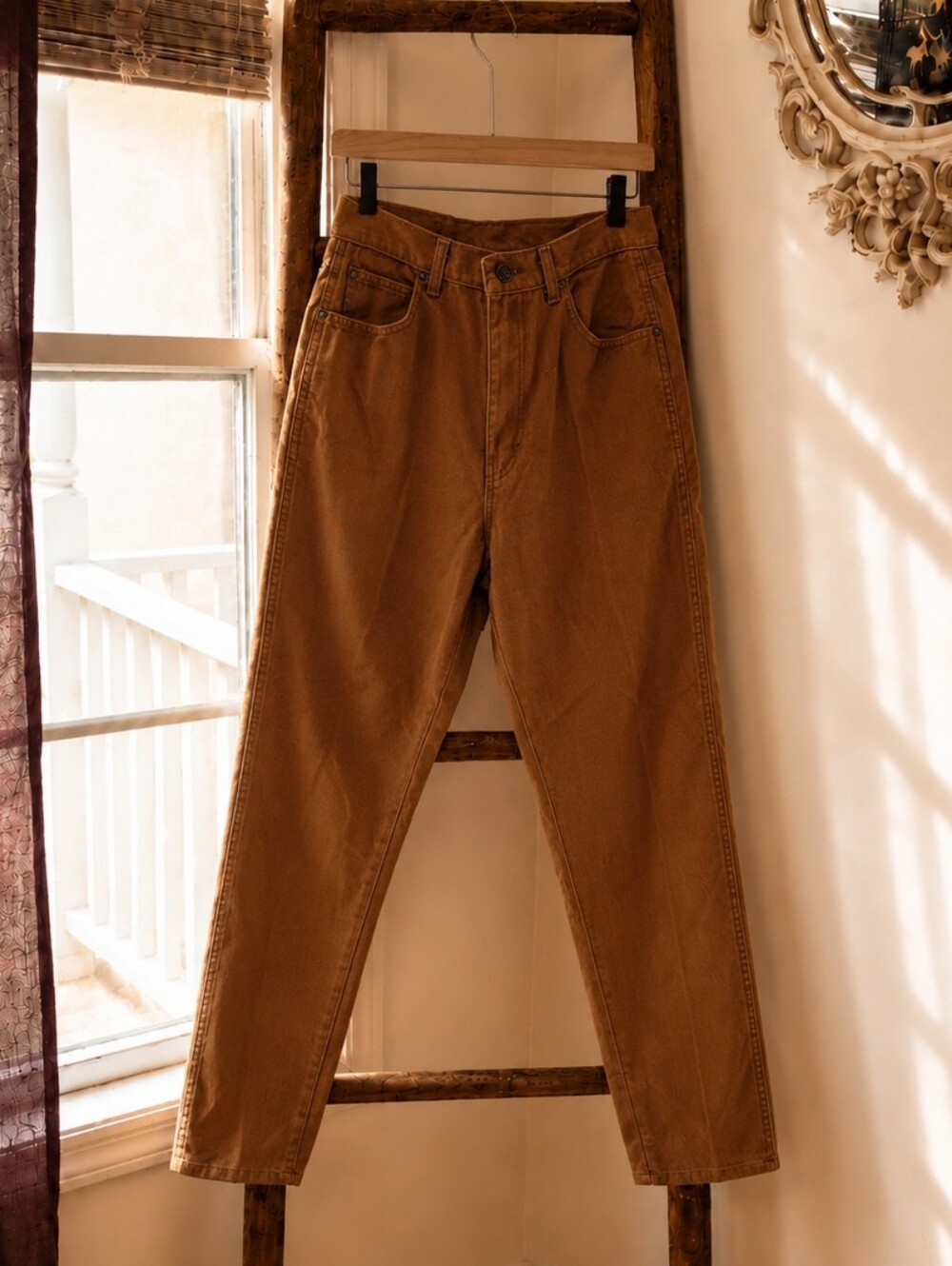 Vintage 1990s Women's Jordache Basics High Rise Brown Deadstock Jeans